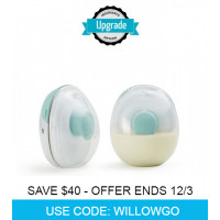 Willow Go Wearable Hands-Free, Cord-Free Double Electric Breast Pump-UPGRADE